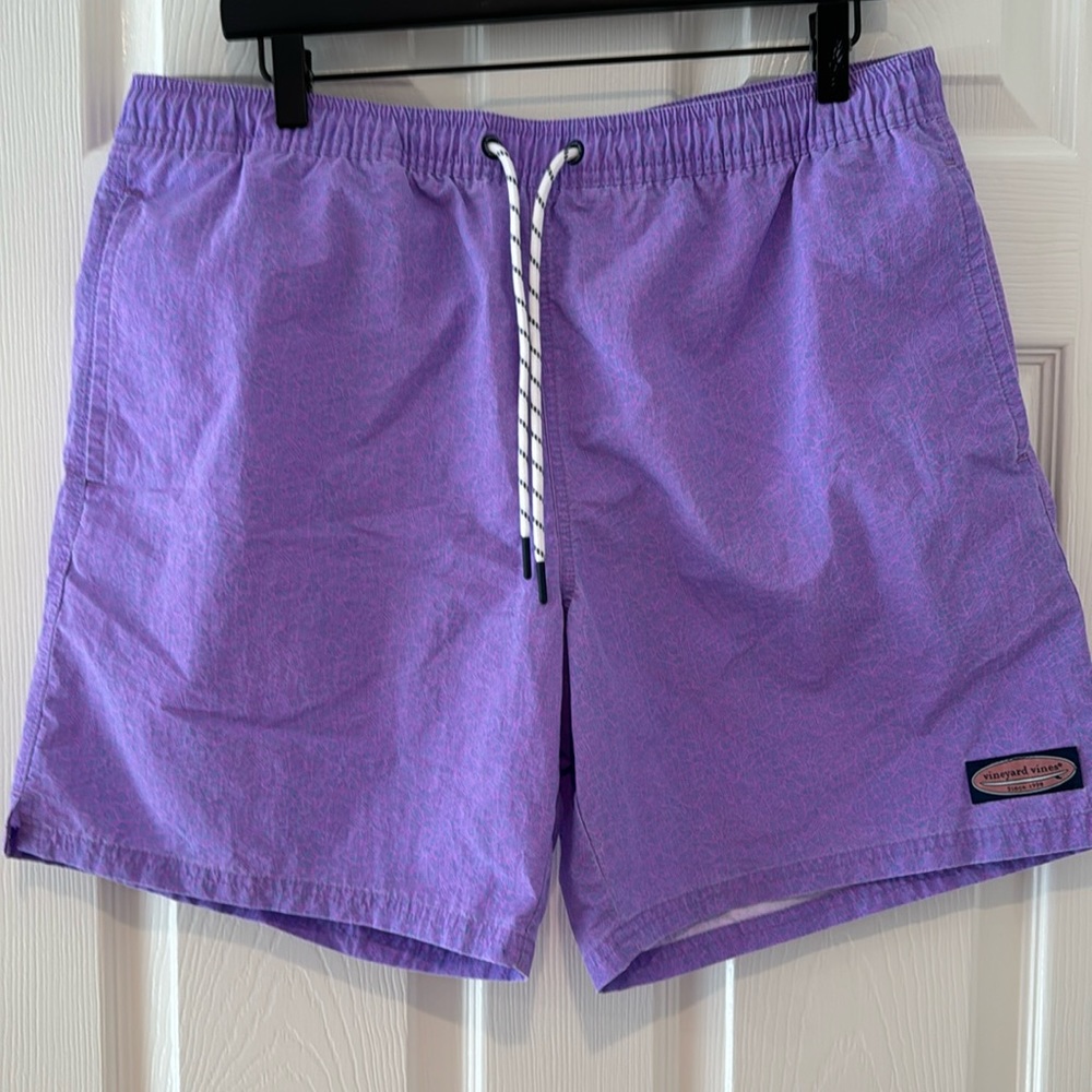 Vineyard Vines purple bathing suit size large with 7” inseam